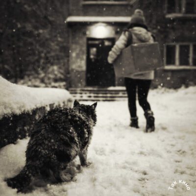 Колючий снег неприятно щипал лапки, но другого выхода у нее не было